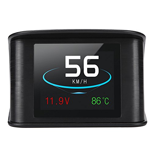 P10 Universal Car HUD with OBD2 Interface, Real-Time Speed RPM Fuel Consumption Display for 12V Vehicles