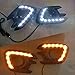 ECAHAYAKU 2Pcs/set led daytime running light drl with yellow turn signal light fog driving lamps for Mitsubishi pajero sport 2013 2014 2015 (White Yellow)