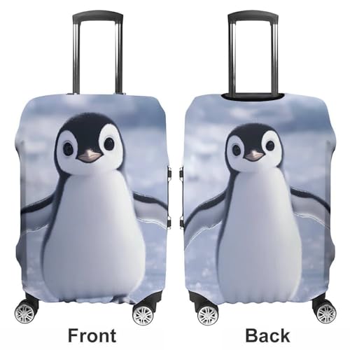Cute Penguins Unisex Luggage Cover Washable Travel Suitcase Case Elastic Baggage Protective Covers XL3