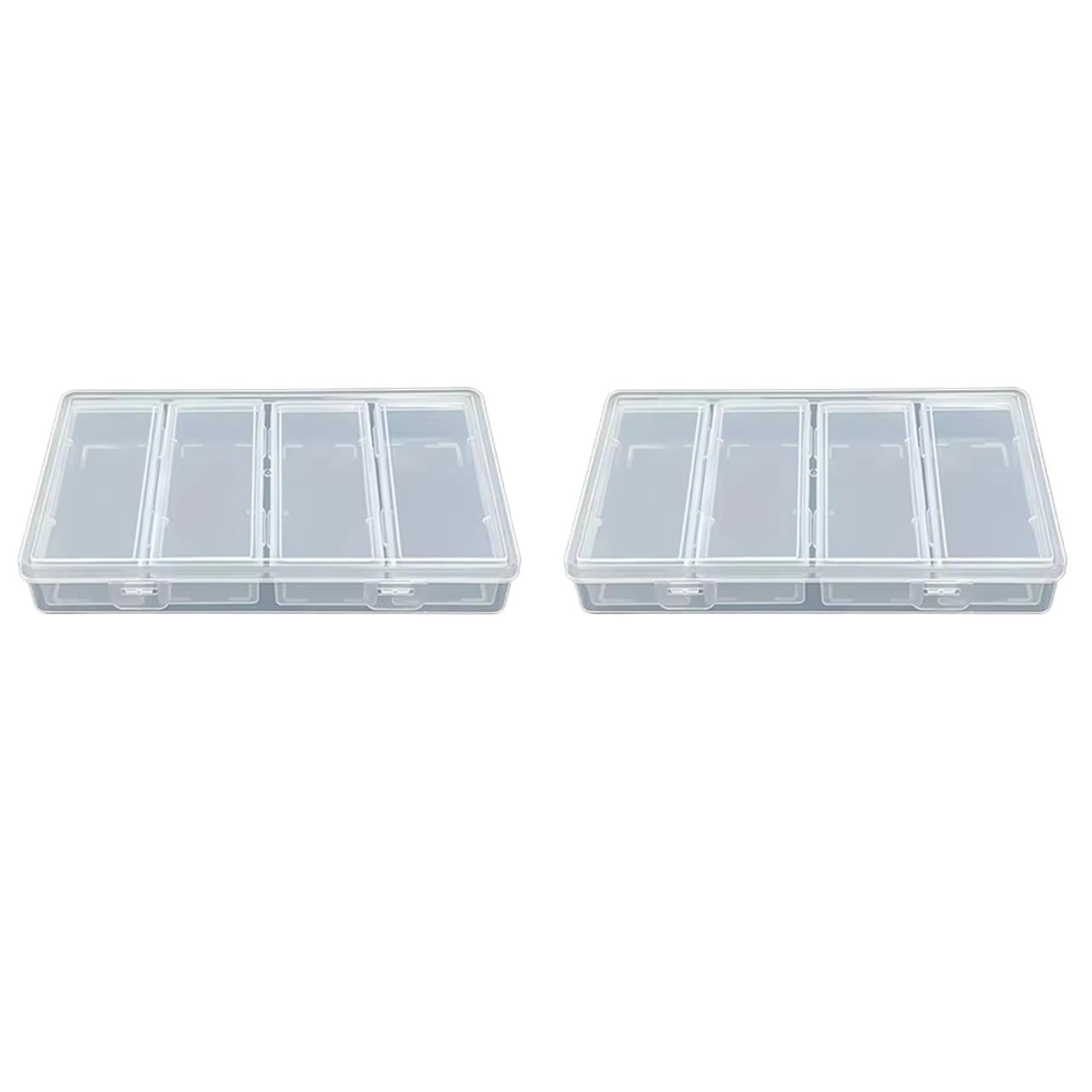 Bghyjkol 2Pcs Drawer Organiser 4 Adjustable Dividers Clear Storage