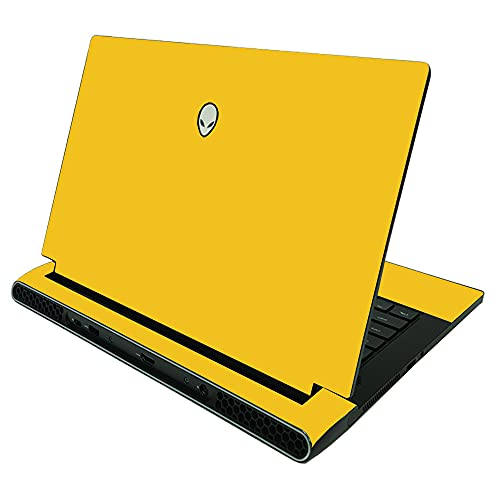 Skin Compatible With Alienware M15 R5 & M15 R6 (2021) - Solid Marigold | Protective, Durable, And Unique Vinyl Decal Wrap Cover | Easy To Apply, Remove, And Change Styles | Made In The Usa #TOP19