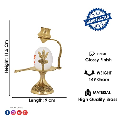 Estatua de Brass Lord Shiva Linga 5 Pulgadas Blanco miniatura 3