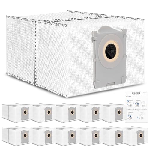 交換用紙パック 互換品 DEEBOT T50 OMNI / T50 PRO OMNI / T80 OMNI 対応 ダストバッグ 自動集塵 ロボット掃除機 消耗品 (12枚) エコバックス対応