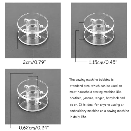 image for YEQIN 25 Pcs Bobbins for Sewing Machine, Sewing Bobbins with Case, Sa1