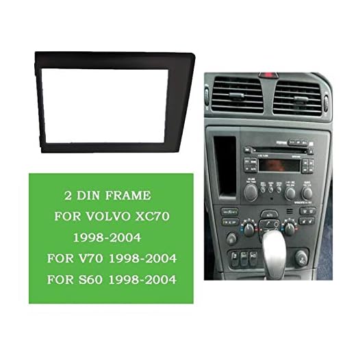 CCHAO 2din bilradio Fascia Fit för 1998 1999 2000 2001 2002-2004 Volvo XC70 V70 S60 Stereo Plate Trim Kit Frame Panel Dash CD (Size : 178x102mm)