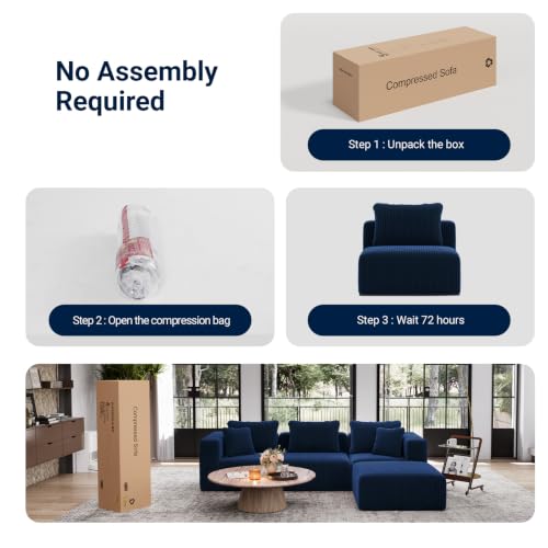 Image of Avenco 141-inch U-Shaped Modular Sectional Couch Sofa with 4 Ottomans