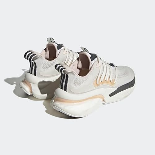 adidas adidas Women's AlphaBoost V1 Sneaker, White/Wonder Quartz/Grey, 8.5