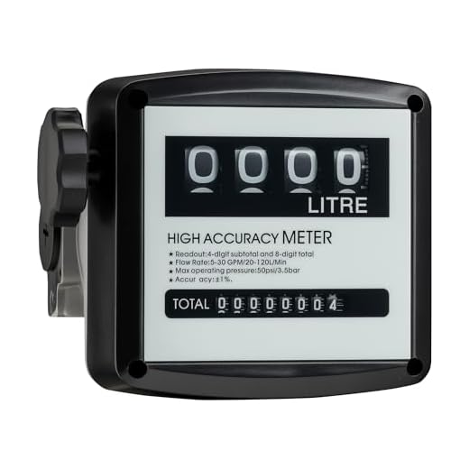 Contador de gasóleo 3,5 bar 20-120 l/min conexiones 1" bomba de gasóleo