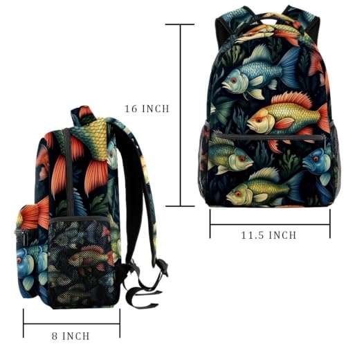 Mochila impermeable de peces, protección total para tus libros y laptop 2