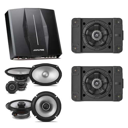 Alpine PXE-C80-88 OPTIM8 8-Channel Hi-Res DSP Amplifier w/ (2) SS-SB10 Subwoofer, S2-S69C & S2-S65 Bundle