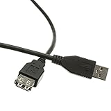 3 feet USB 2.0 Extension Cable, Black, Type A Male/Type A Female Plug, A Male to A Female High Speed USB Extension Cable, USB Extension Cable Male to Female, CableWholesale