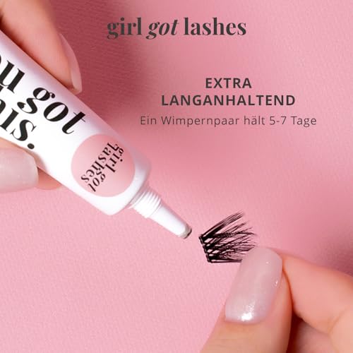 GirlGotLashes Everyday Edition - Handgemachte Wimpernextensions - Wimpernverlängerung für Zuhause - 5 Wimpern-Paare - 5-7 Tagen Halt - Vegan