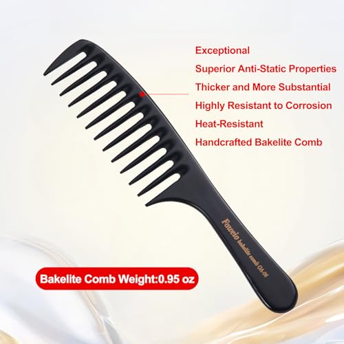 Peine profesional ancha de dientes separados negro Perfehair miniatura 4