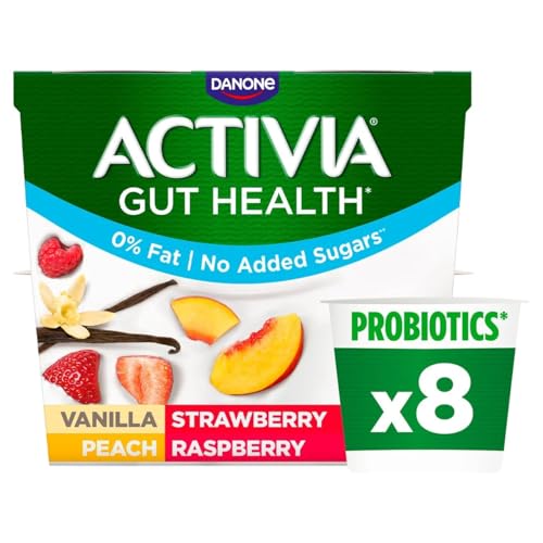 Activia Strawberry & Yellow Fruits Fat Free Yogurt 8x115g (Packaging May Vary)