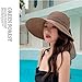 BSYLOO Elegant Peach-Shaped Ladies Sun Hat with Butterfly Bow| Wide Brim Straw Hat| Foldable Beach Hat -Ideal for Travel Wear