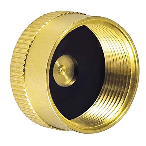 Metaland 4Pcs Propane Bottle Cap Solid Brass 1 LB Refill Tank Cap Universal for Outdoor Camping Stove Cooking