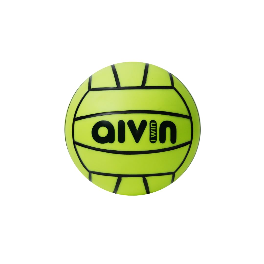 Aivin Home-Play Volleyball | Grooved Grip PVC Surface | All-Surface Play | Balanced Flight & Consistent Bounce | Indoor & Outdoor Use (Neon Lime, 1)