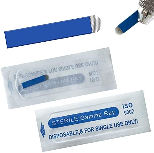 U18 30Pcs Disposable Microblading Needles with 0.20mm Diameter,18 Pins U Shap...