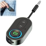 Design double mode : cet émetteur récepteur Bluetooth 5.3 dispose d'un design 2 en 1 avec des fonctions émetteur et récepteur, l'adaptateur Bluetooth auxiliaire sans fil 2 en 1 peut changer de mode intelligemment selon les besoins d'utilisation. En mode émetteur, le récepteur Bluetooth jack 3,5 mm convertit les appareils audio filaires traditionnels en émetteurs Bluetooth ; en mode récepteur, l'adaptateur de casque Bluetooth d'avion convertit les signaux audio Bluetooth en sortie