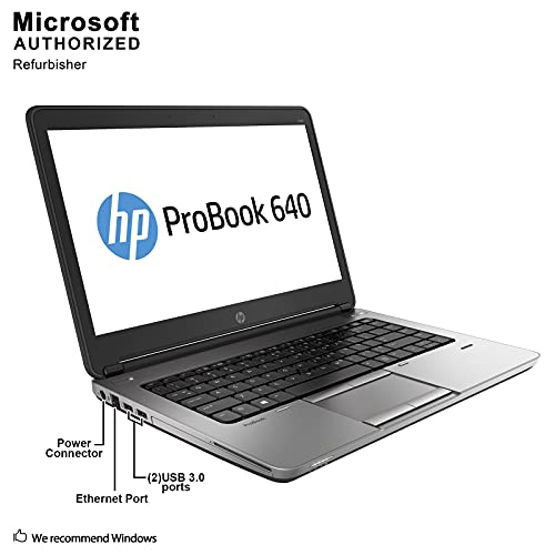 Hp Probook 640 G1 Intel I5-4200M 2.50Ghz 8Gb Ram 128Gb Ssd Windows 10 Pro (Renewed) #TOP4