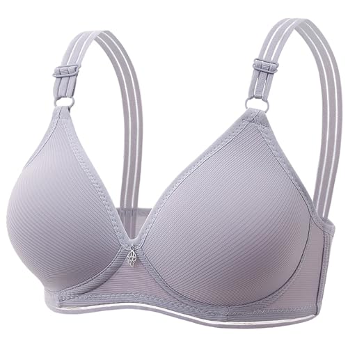 Soutien-gorge respirant et fin violet sans armature effet petit froncé