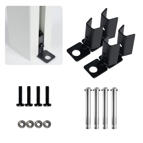 Kozyard Ground Mounting Kit for 2-Panel Privacy Screens – Perfect for Securing to Concrete – Helps Hide Clutter and Keep Your Outdoor Space Neat – Fits Both White & Black Panels