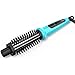 Ovonni Mini Travel Curling Iron Brush, 3/4 Inch Dual Voltage Ceramic Tourmaline Ionic Hot Curler Brush, Professional Curling Wands with Traveling Bag, Heated Brush Styler for Short Hair/Bangs (Blue) 