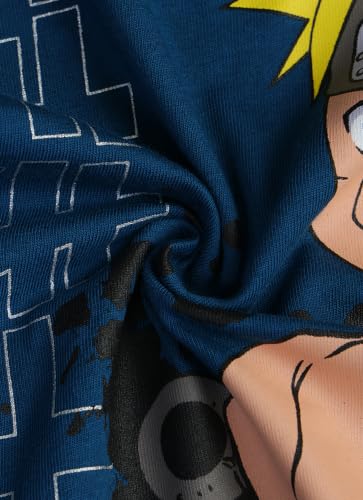 Image of Kidsville Official Naruto Anime Character Half Sleeves Round Neck Graphic Printed Regular Fit Pure Breathable Cotton Fabric Tshirt for Boys