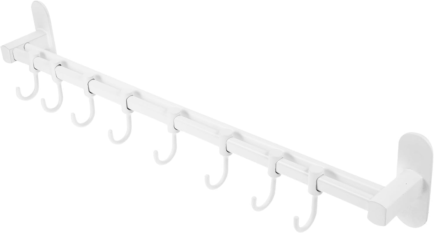 GLEAVI Kitchen Utensils Wall Mounted 8 Hook Gadget Holder Space Aluminum