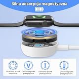 Kabel 3 w 2 do ładowarki Apple Watch, 2 m ładowarka do zegarka Apple Watch, ładowarka do iPhone'a i Apple Watch, magnetyczna ładowarka do iWatch serii 9, 8, 7, 6, Ultra, iPhone 16, 15, 14, 13, 12, 11
