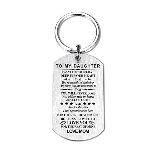 Inspirational Gift for Son Daughter from Mom Dad I Want You to Believe Keychain Ring for Birthday