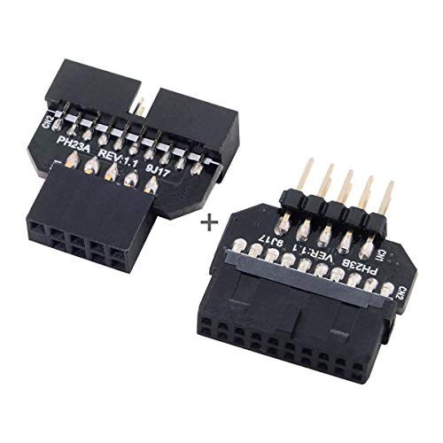 Cablecc U2-026-CC 1Set Reversible Usb 2.0 9Pin Housing To Motherboard Usb 3.0 20Pin Header Female Adapter thumb #4