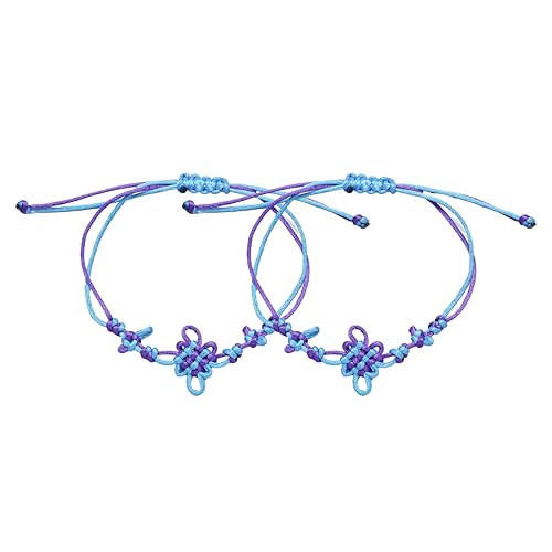 2 Pcs Friendship Matching Knot Bracelets Handmade Couples Accessories Gifts for Fans Decor, Knot Bracelet for Women Men Concert Outfit Fans Accessories