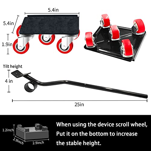 5 Wheel Furniture Dolly, 1100Lbs Moving Dollies With 5 Wheels, 360° Rotation Moving Furniture Lifter For Heavy Duty, Heavy Furniture Mover Tool For Sofa Refrigerator Bed #TOP1