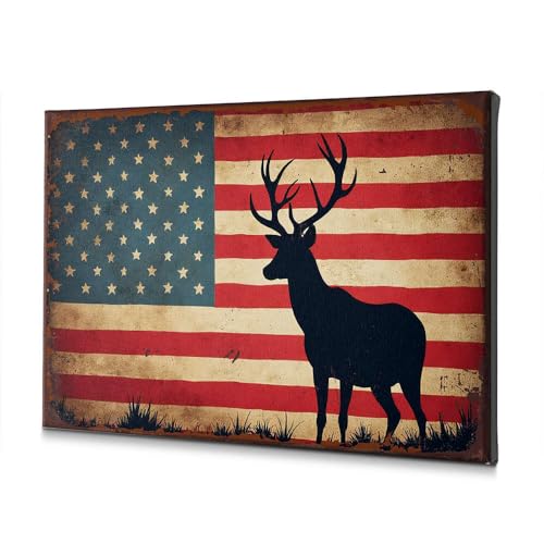 Toile décorative pour salle de bain cerf pour raviver des murs blancs et vides