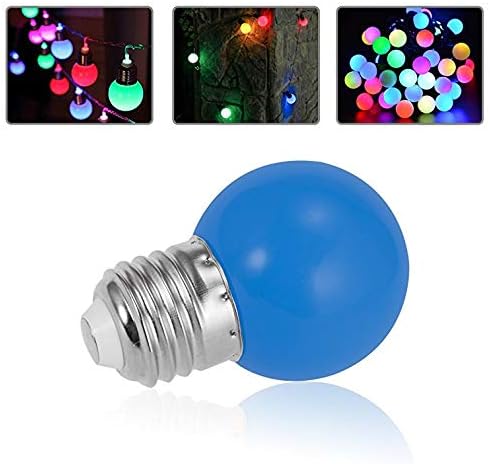 4 Pack G14 LED Blue Light Bulb 1W 120V E26 Base Small Night Light Blue Bulbs for Bedroom, String Lights, Window Candle, Table Lamp, Kitchen, Pendant Fixtures, Dinning Room, G14 LED Light Bulb Globe