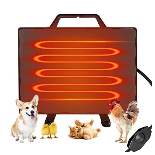 Coop Heater with thermostat Pet Warmer Heater pet heater for dog cat chicken Coop Heater 140 Watt Compact Heating Panel Heater