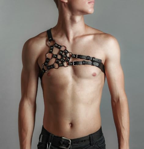 Gothic Chest Belt for Men Tough Guy Harness Chest Chain Adjustable Shoulder Belt Jewelry Body Chain Accessories Bar Party Clubwear2