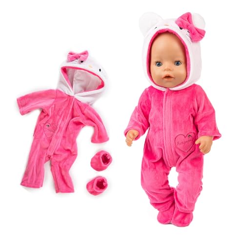 Ropa para Muñecas Bebé 14-18 Inch, Rosa Ropa de Muñecos para Muñecas Bebé 35-43 cm, Conjunto de Ropa de Muñeca,Juego de Disfraz de Muñeca para Niños y Niñas, Accesorios para Muñeca(no muñecas)