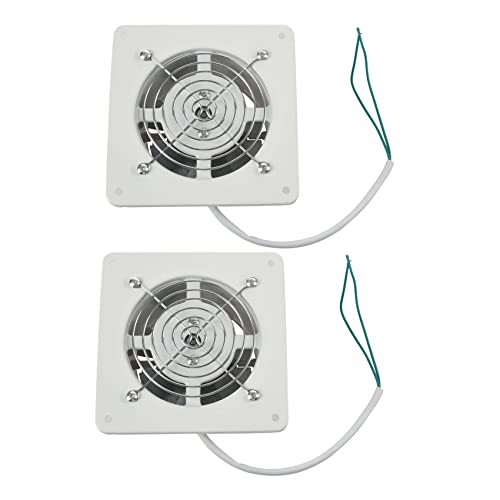 dissot 2X 4 Pulgadas 20W 220V Ventilador de Escape de Alta Velocidad Extractor Ventilador Pequeño de Vidrio de Ventana de Pared Colgante de Baño Cocina Inodoro Ventiladores de Escape