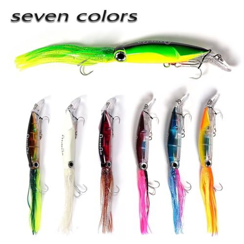 Wondersee Squid Fishing Lures, 4 Pack Octopus Swimbait — view 4