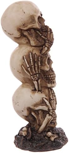 The Geeky Days Gothic Skull Head Bone Skeleton Figurine Gifts Home Statue Decorations