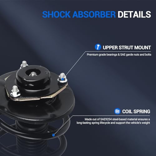 Autoround 271427 271426 Front Left and Right Complete Strut Shock Absorber Compatible with Nissan Altima 2002 2003 2004 2005 2006 2.5L Models Only, Driver and Passenger Side by Autoround - Image 2