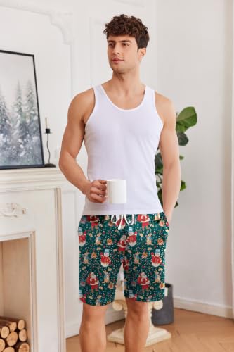 Image of Ekouaer Men's Pajama Shorts Soft Sleepwear Bottoms Pj Shorts with Pocket