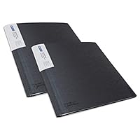 Rapesco 1644 Sichtbuch mit Antibakteriellem Schutz, 40 Hüllen, A4, Schwarz, 2er Pack