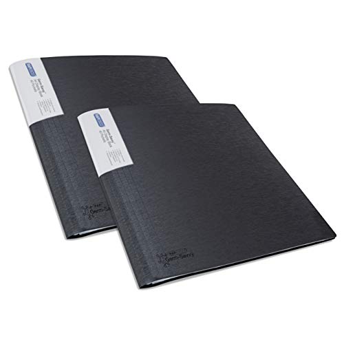 RAPESCO 1644 Protège-Document avec Protection Antibactérienne, 40 Pochettes, A4, Noir, Lot de 2