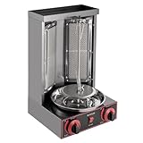 Dönergrill Gas Multigrill Kebab Machine 3000W Elektrische Vertical Gyrosgrill LPG Grillofen Dönermaschine - Schwarz