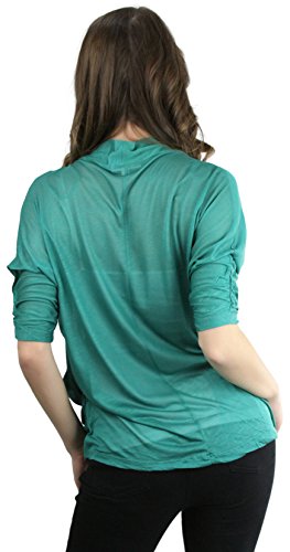Image of ToBeInStyle Womens Open Front Casual Shrug Lightweight Layering Cardigan Sleeveless or Short Sleeve
