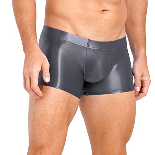 Men's Breathable Ice Silk Boxer Briefs Cool Elastic Nylon Trunk Transparent Stretch Panties3