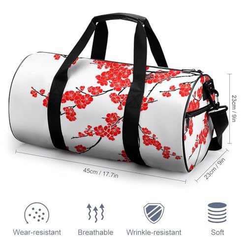 Sac de sport gym Fleur Rouge pour organiser facilement vos affaires de voyage et de camping - 2